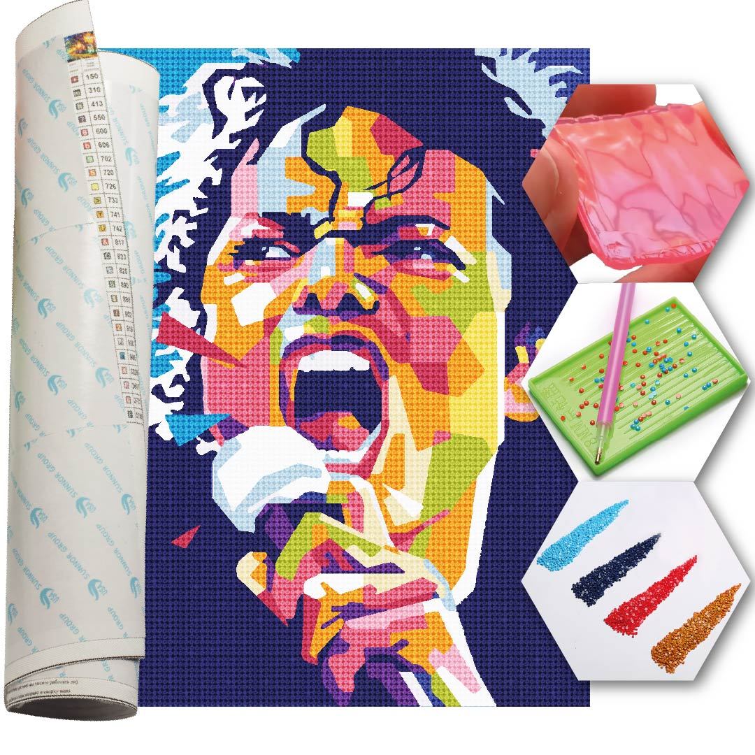 Kit Arte com Diamante - Michael Jackson Pop Art
