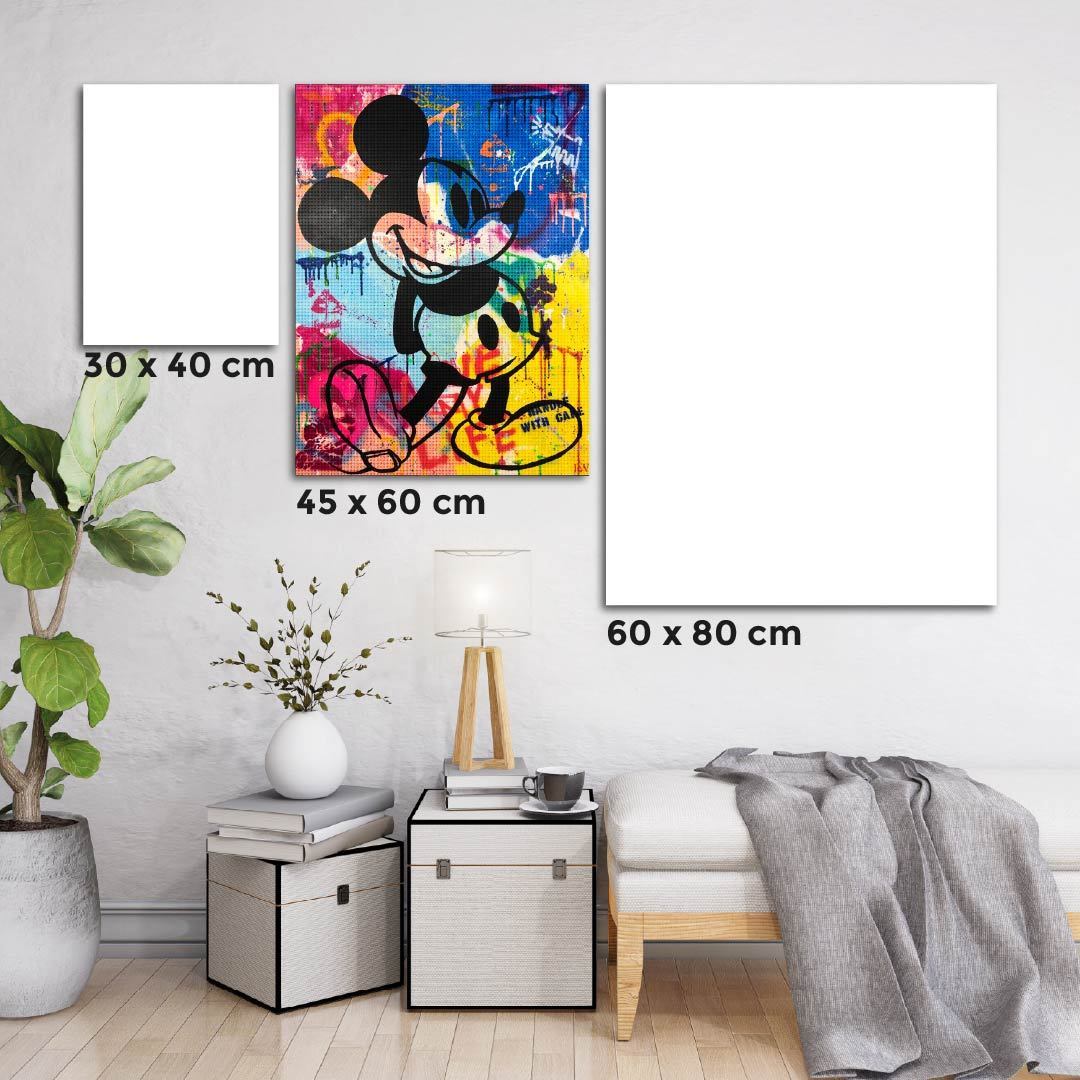 Kit Arte com Diamante - Mickey on The Wall