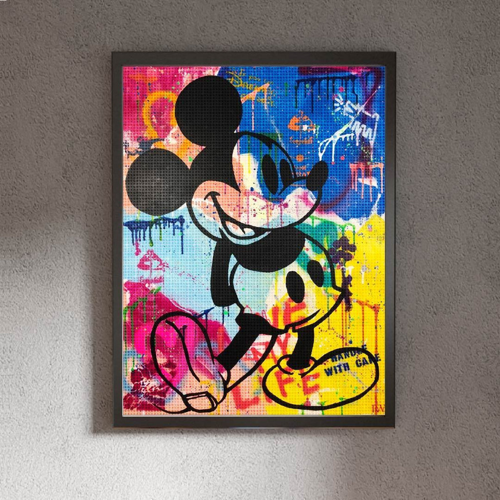 Kit Arte com Diamante - Mickey on The Wall