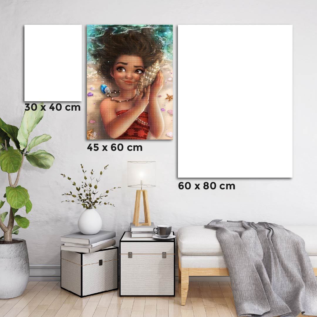 Kit Arte com Diamante - Moana and Shell