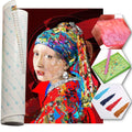 Kit Arte com Diamante - Moça de Brinco Pop Art