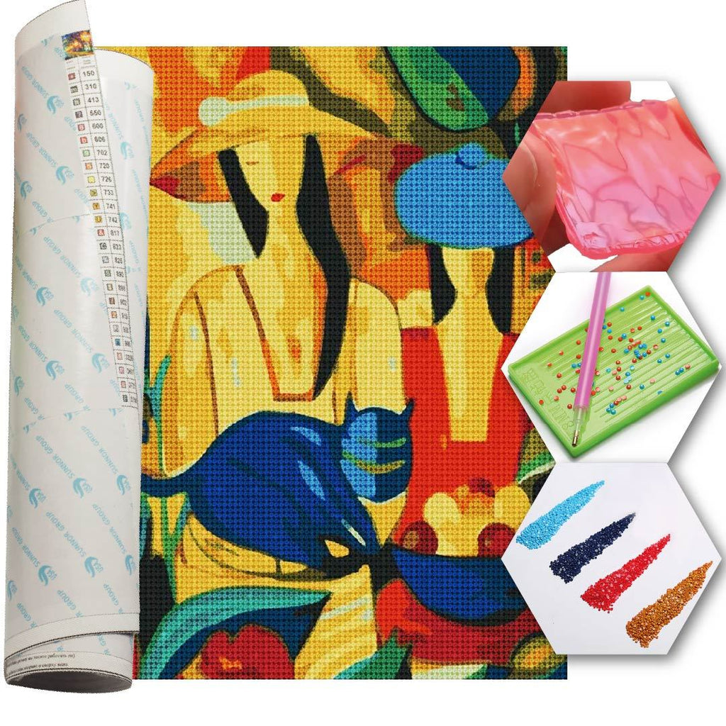 Kit Arte com Diamante - Mulheres Abstratas