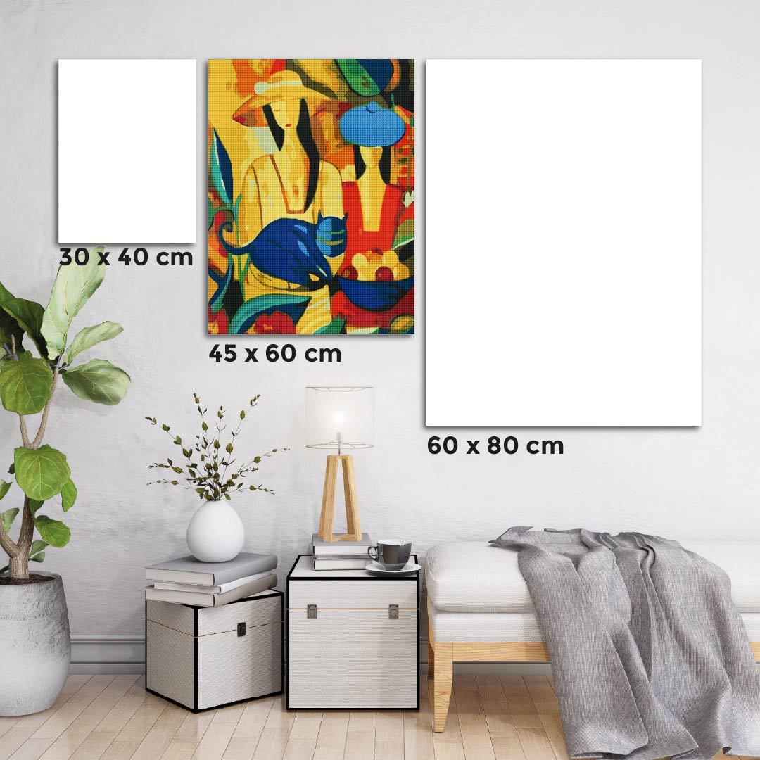 Kit Arte com Diamante - Mulheres Abstratas