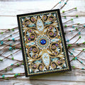 Caderno de pintura de diamante de peça central Azure