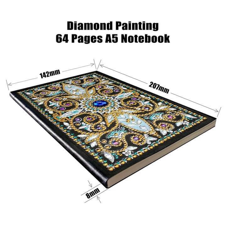 Caderno de pintura de diamante de peça central Azure