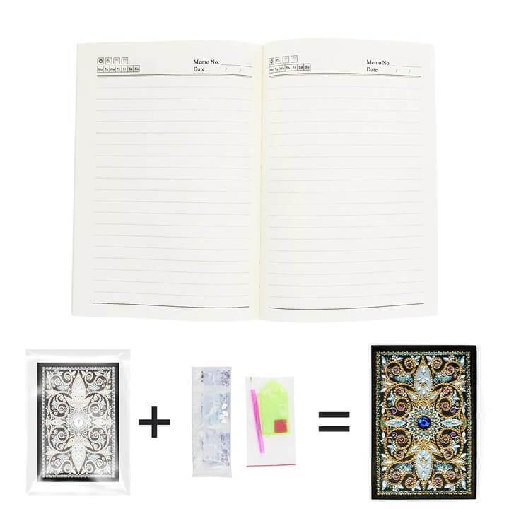 Caderno de pintura de diamante de peça central Azure