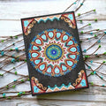 Caderno de pintura de diamante mandala azul