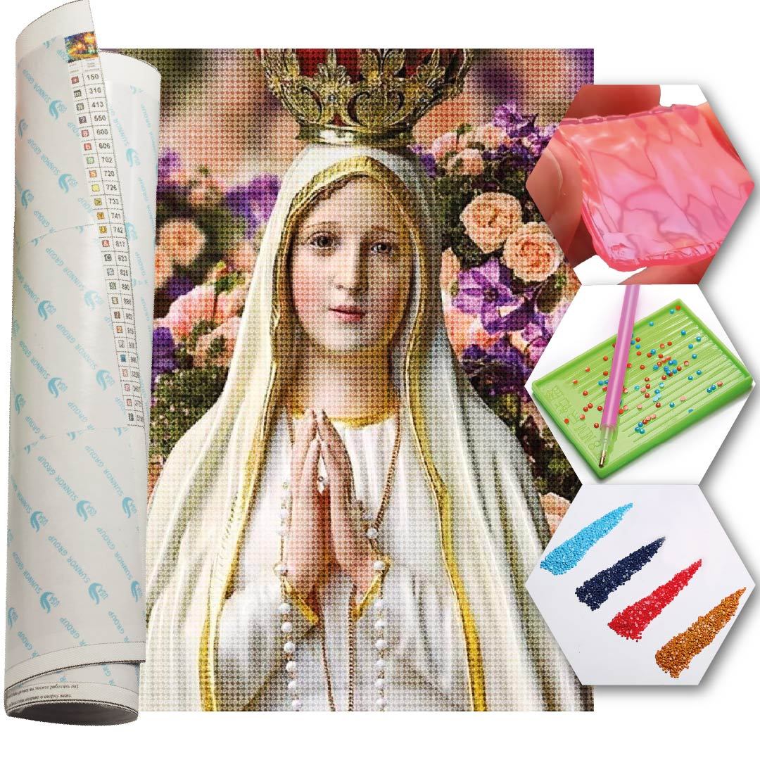 Kit Arte com Diamante - N. Sra de Fátima