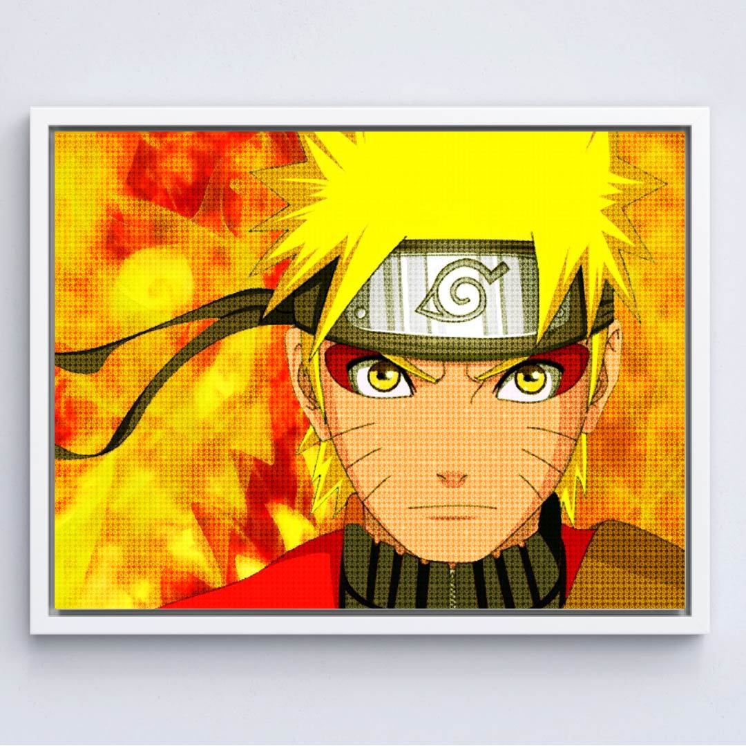 Kit Arte com Diamante - Naruto Bijuu mode