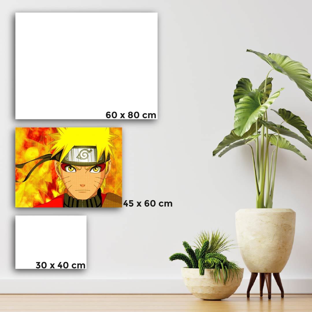 Kit Arte com Diamante - Naruto Bijuu mode