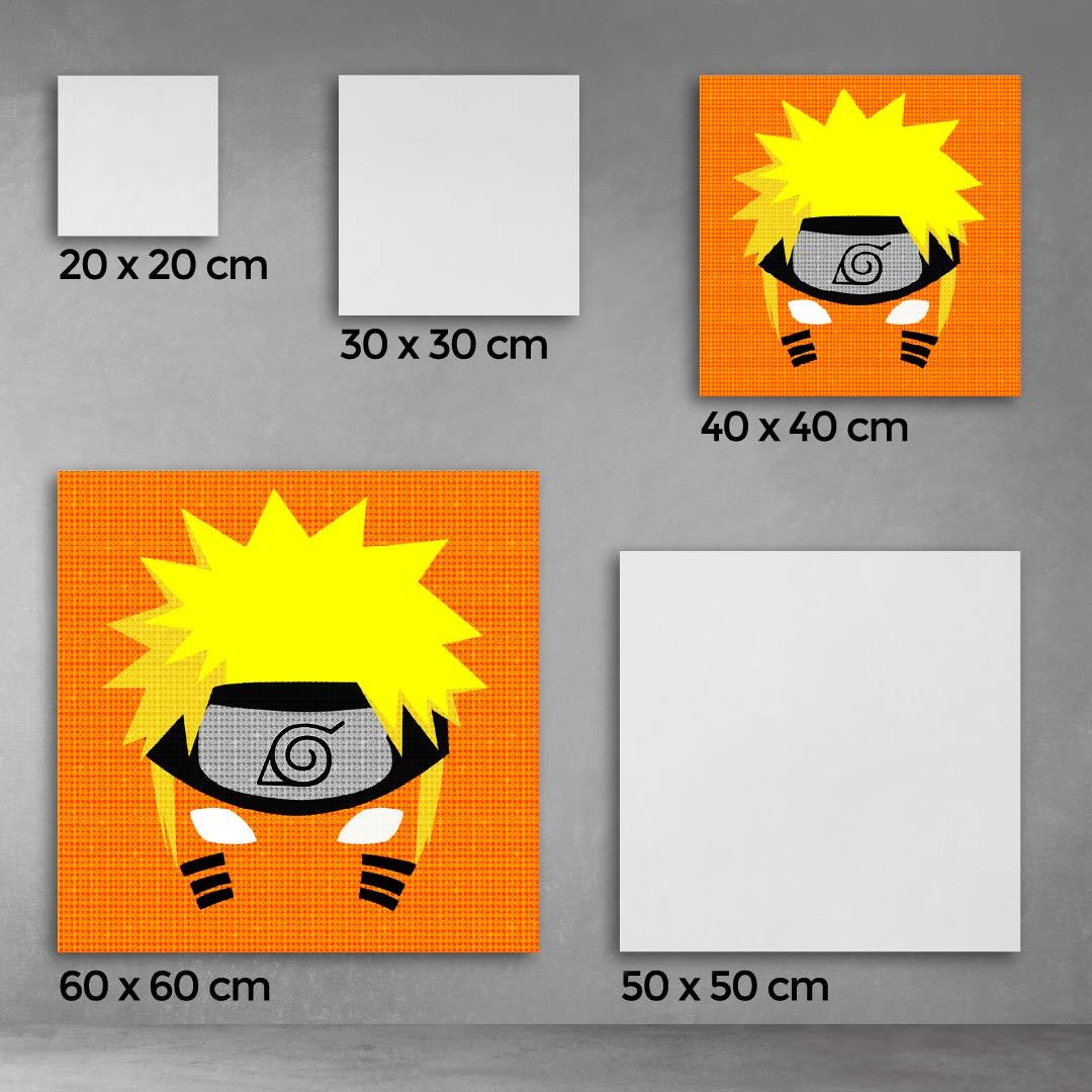 Kit Arte com Diamante - Naruto Minimalista