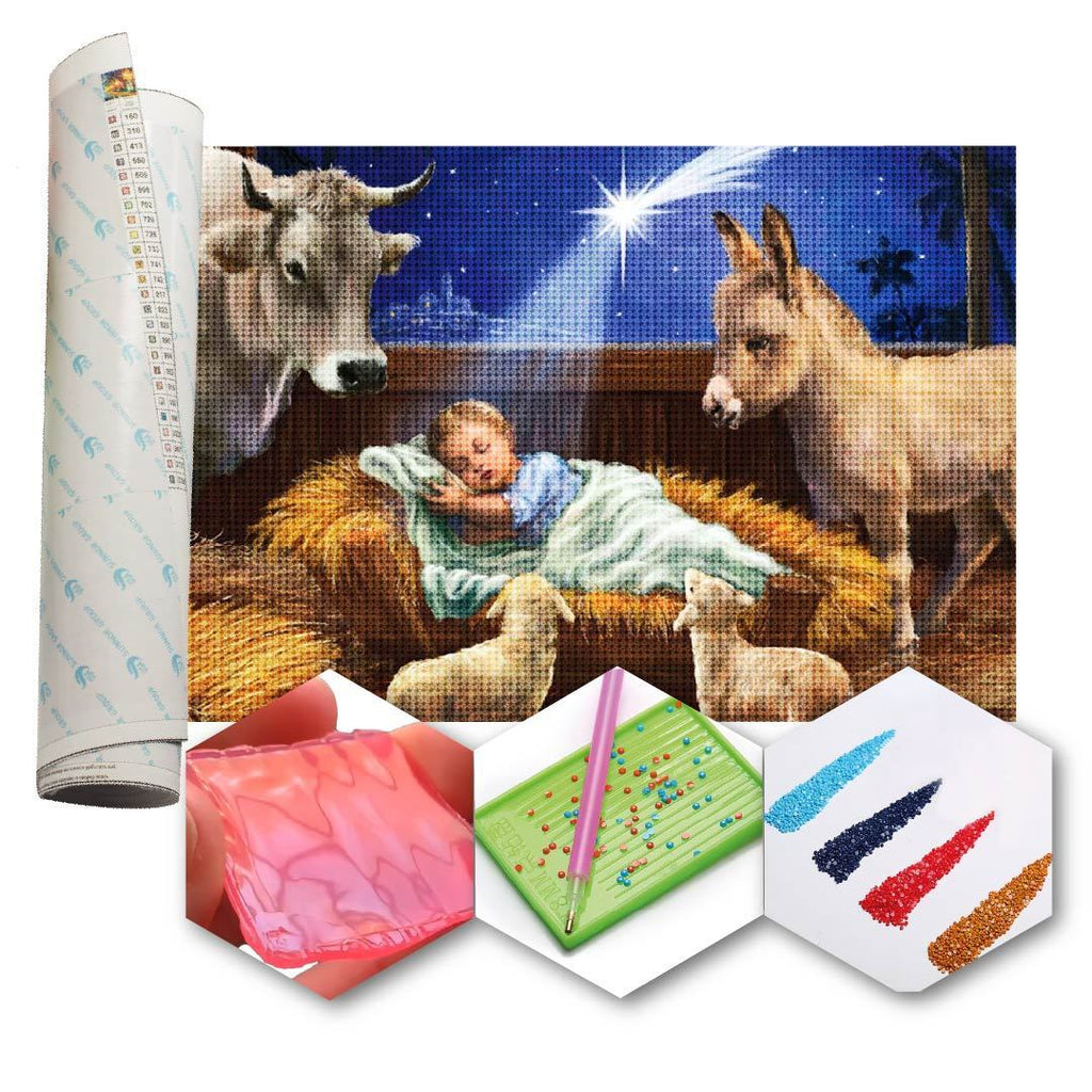 Kit Arte com Diamante - Nascimento de Jesus