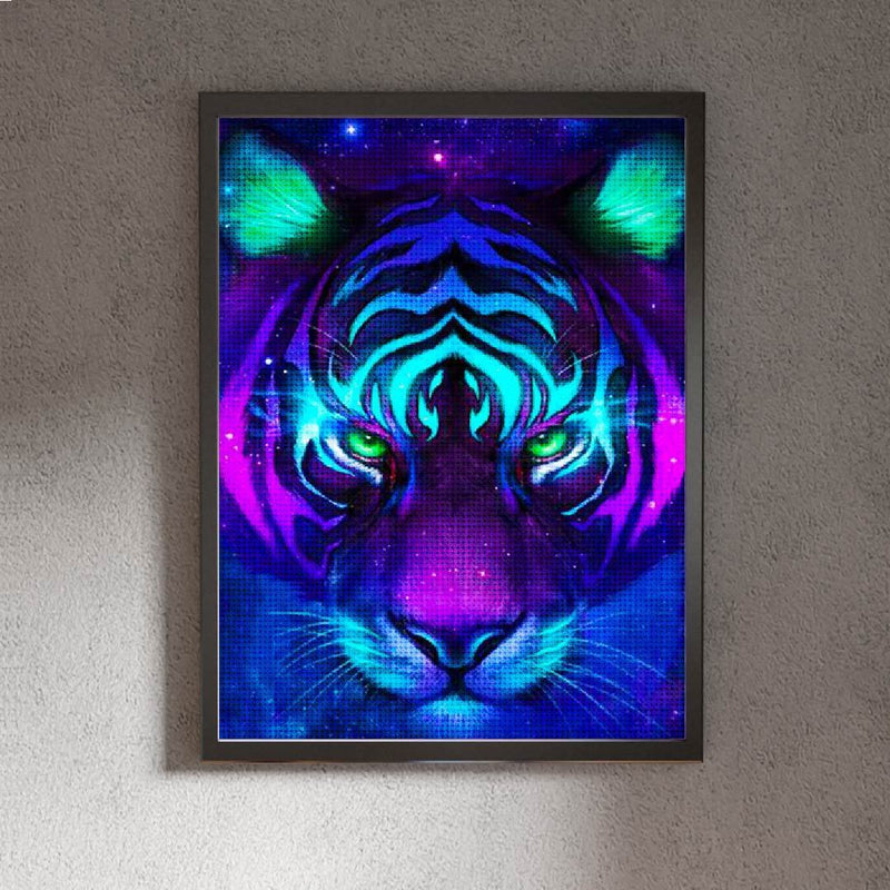 Kit Arte com Diamante - Neon Tiger