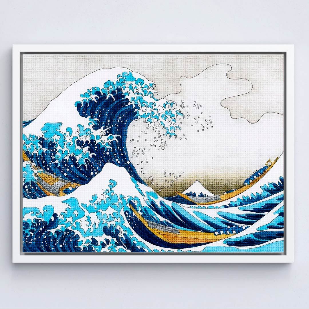 Kit Arte com Diamante - Onda do Monte Fuji