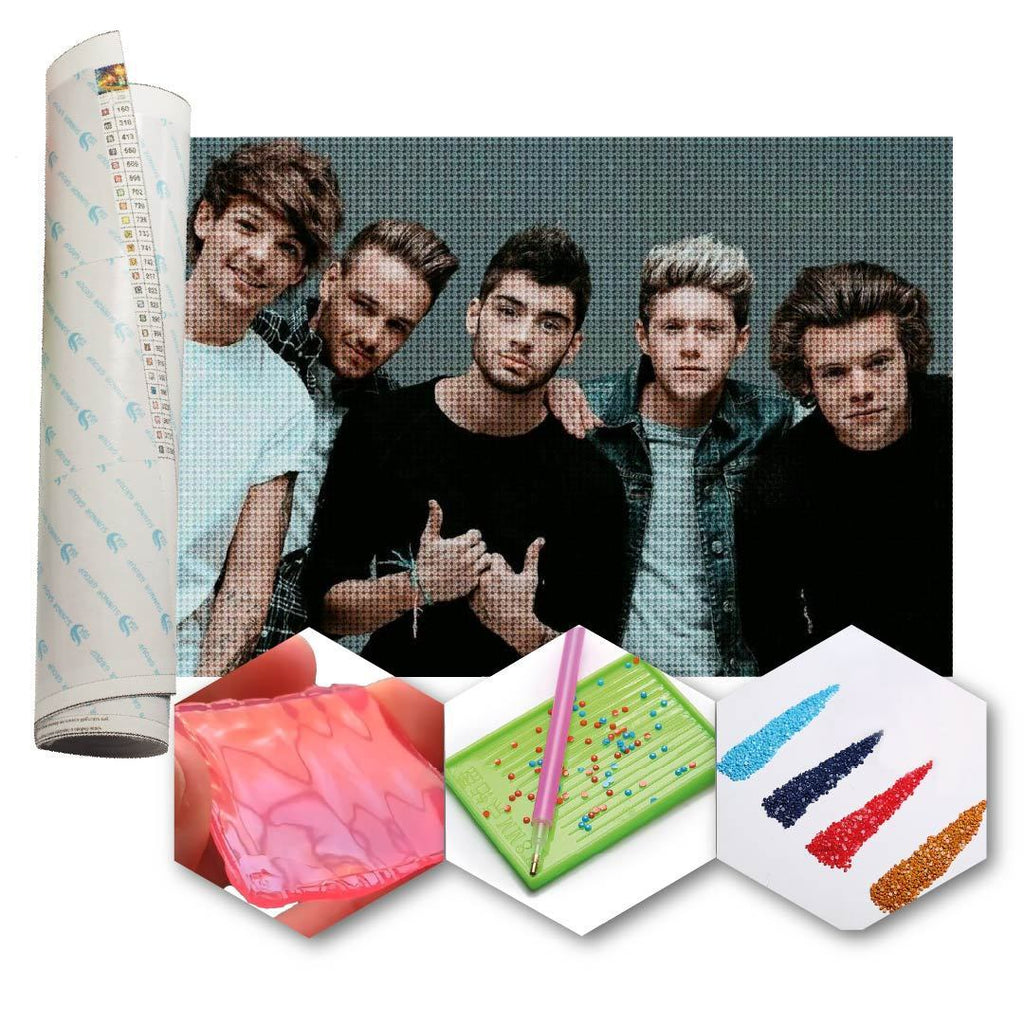 Kit Arte com Diamante - One Direction