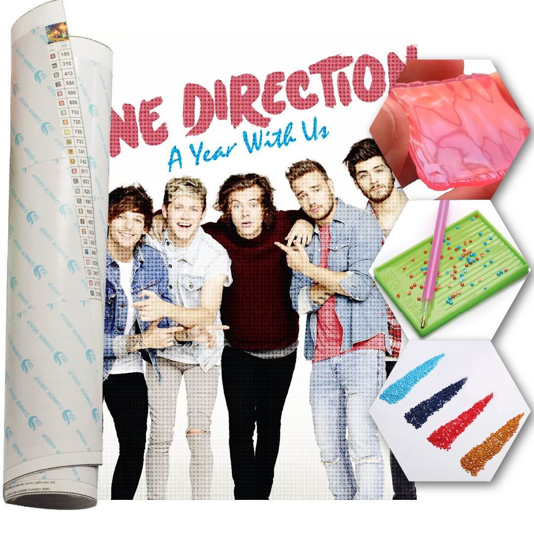 Kit Arte com Diamante - One Direction Crew