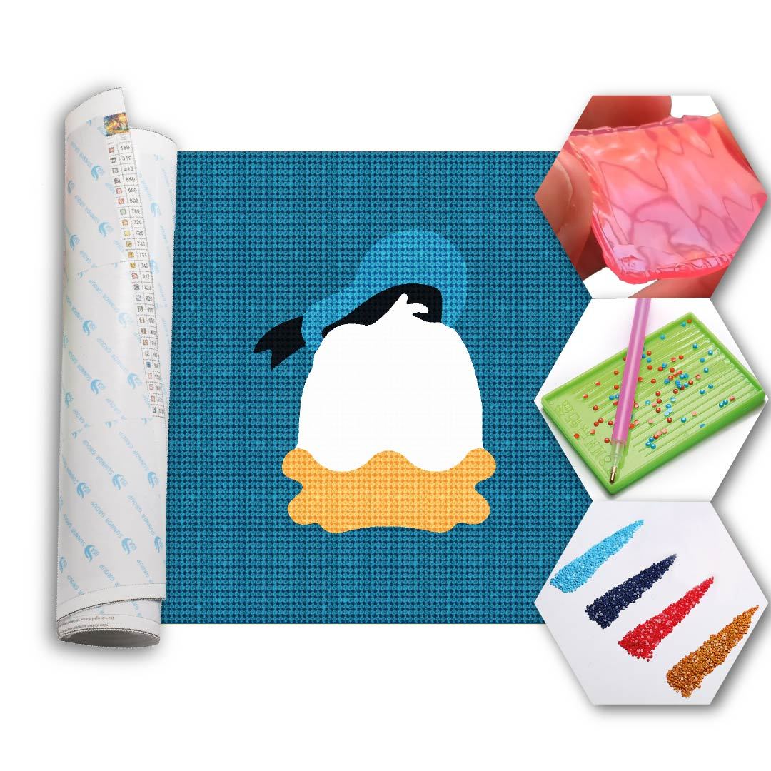Kit Arte com Diamante - Pato Donald