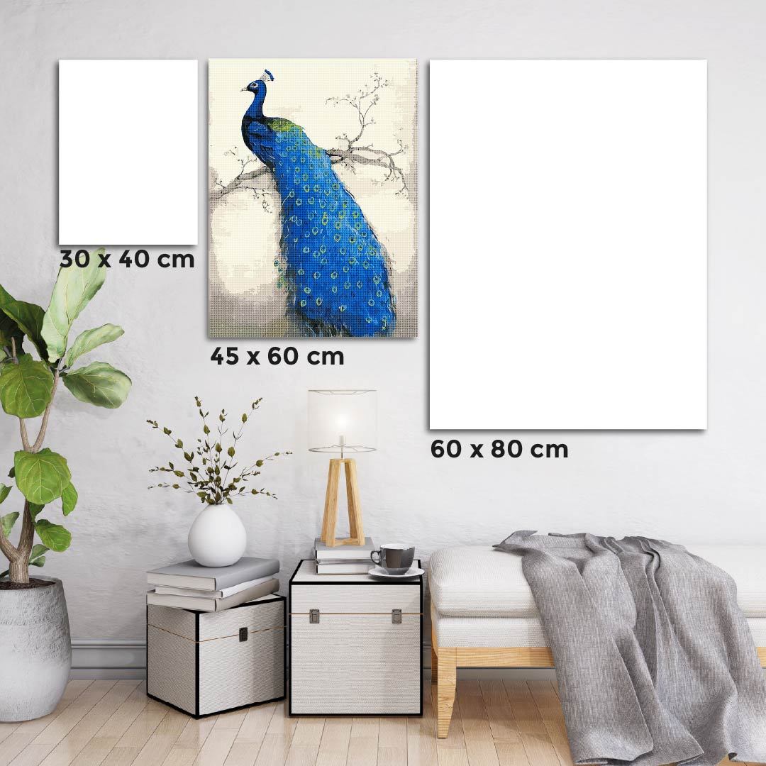 Kit Arte com Diamante - Pavão