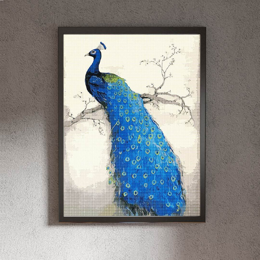 Kit Arte com Diamante - Pavão