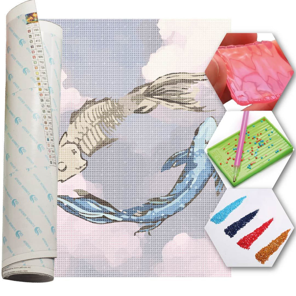 Kit Arte com Diamante - Peixes