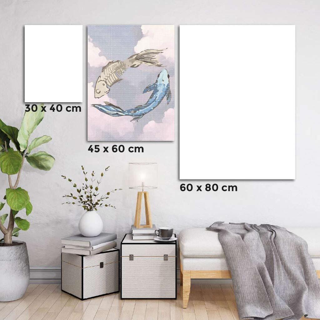 Kit Arte com Diamante - Peixes