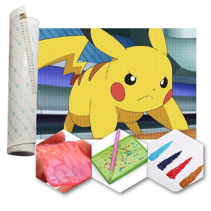 Kit Arte com Diamante - Pikachu