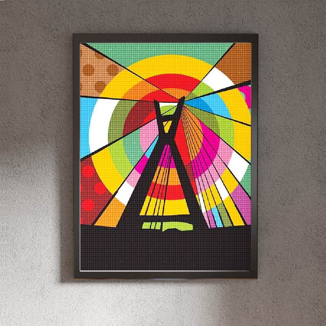 Kit Arte com Diamante - Ponte Estaiada