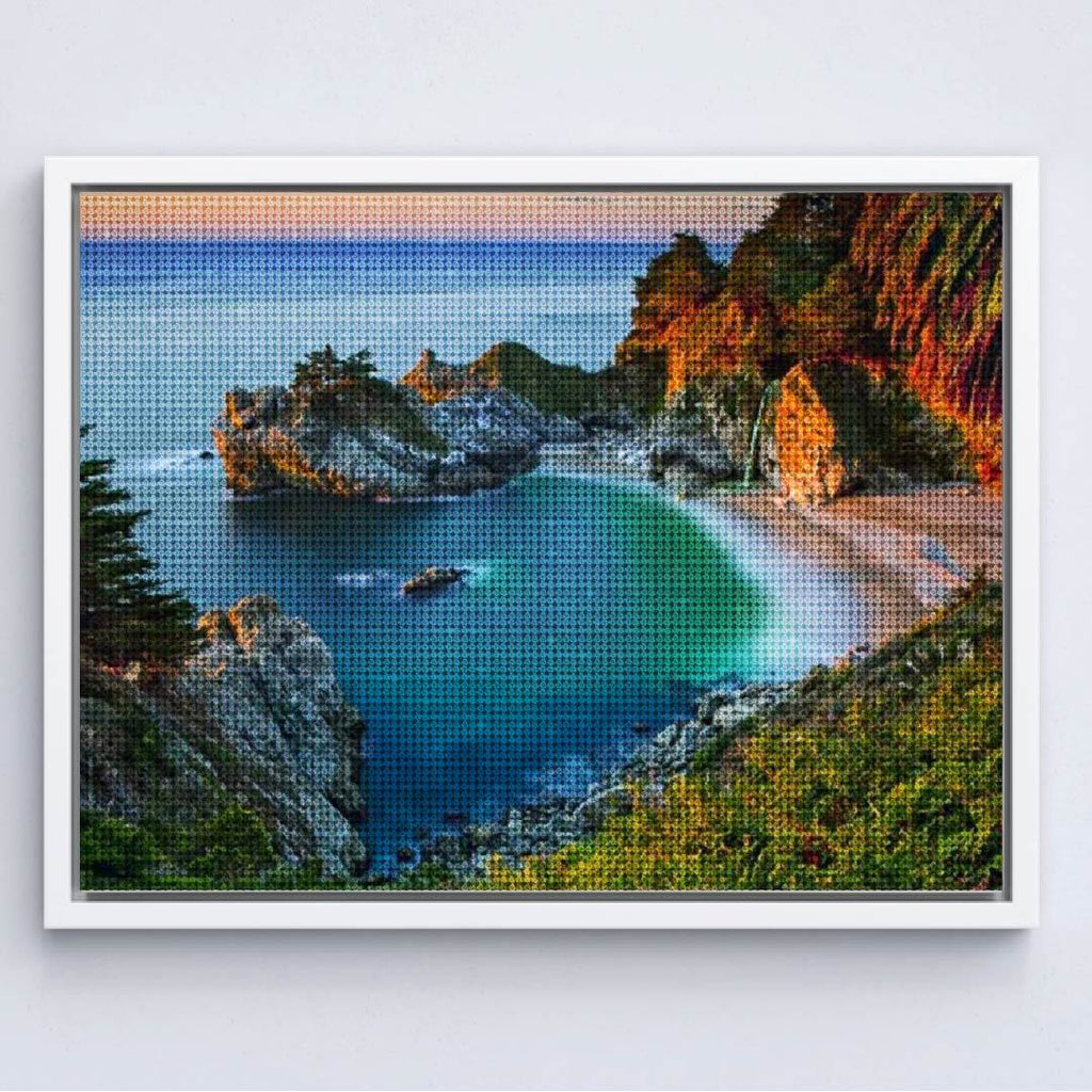 Kit Arte com Diamante - Por do Sol na Praia