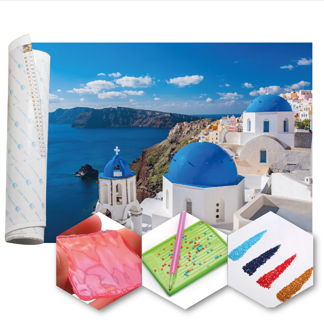 Kit Arte com Diamante - Praia Grega