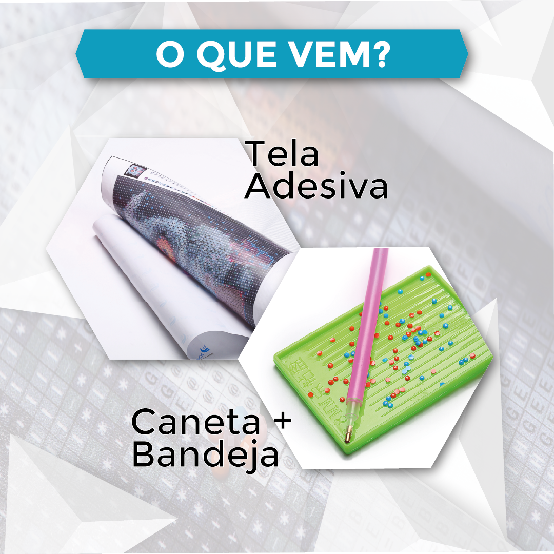 Kit Arte com Diamante - Stitch Mosaico