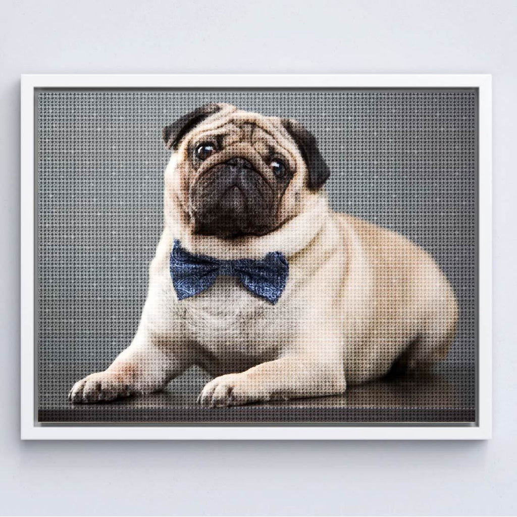 Kit Arte com Diamante - Pug de Gravata