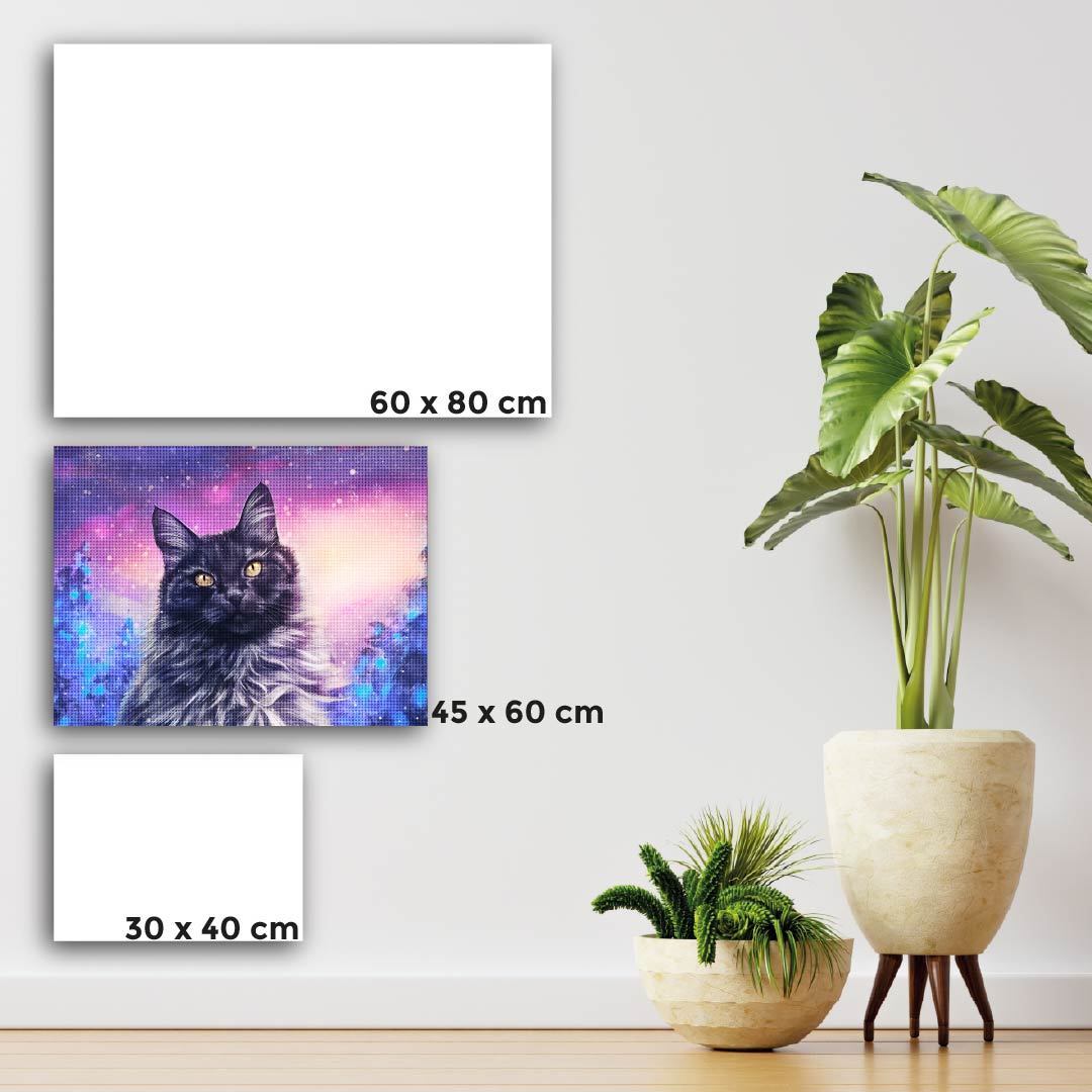 Kit Arte com Diamante - Purple Cat