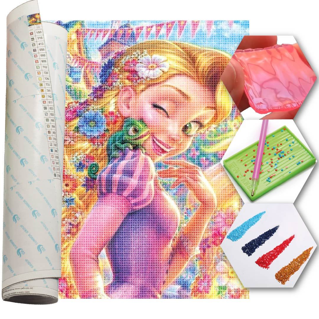 Kit Arte com Diamante - Rapunzel