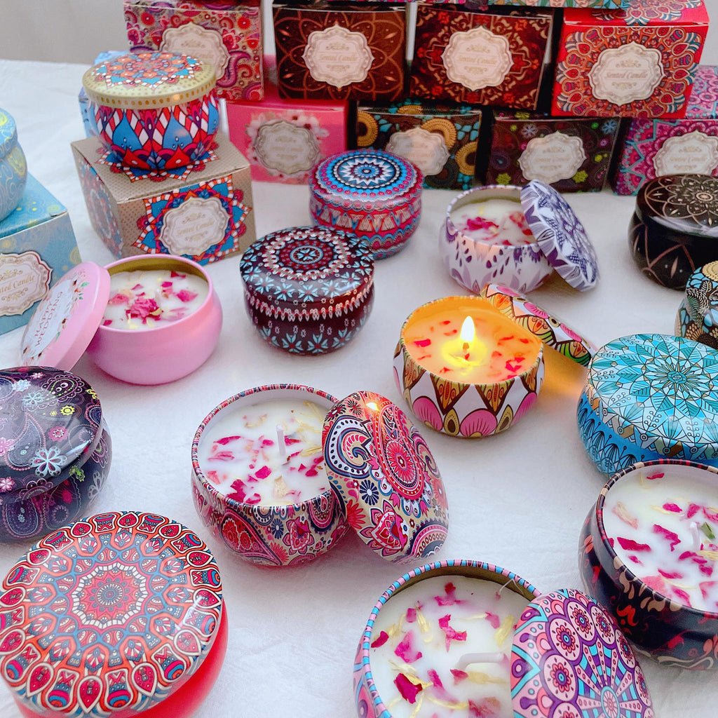 Velas Aromáticas Perfumadas Relaxantes de Longa Duração Originais e Ornamentadas