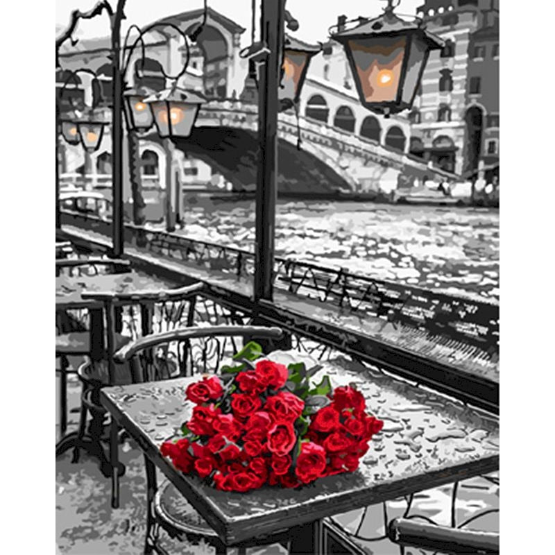 Kit Pintura Numerada - Flores Realista