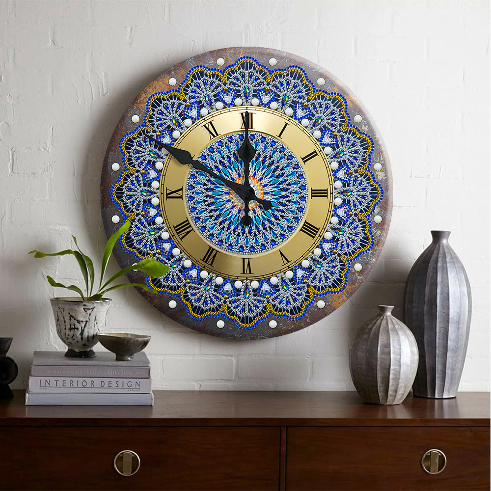 Relógio de ferro com pintura de diamante