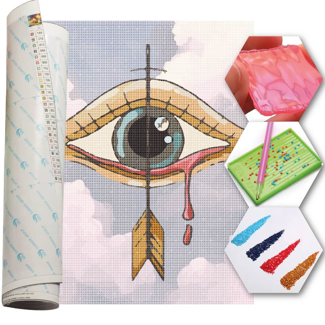 Kit Arte com Diamante - Sagitário