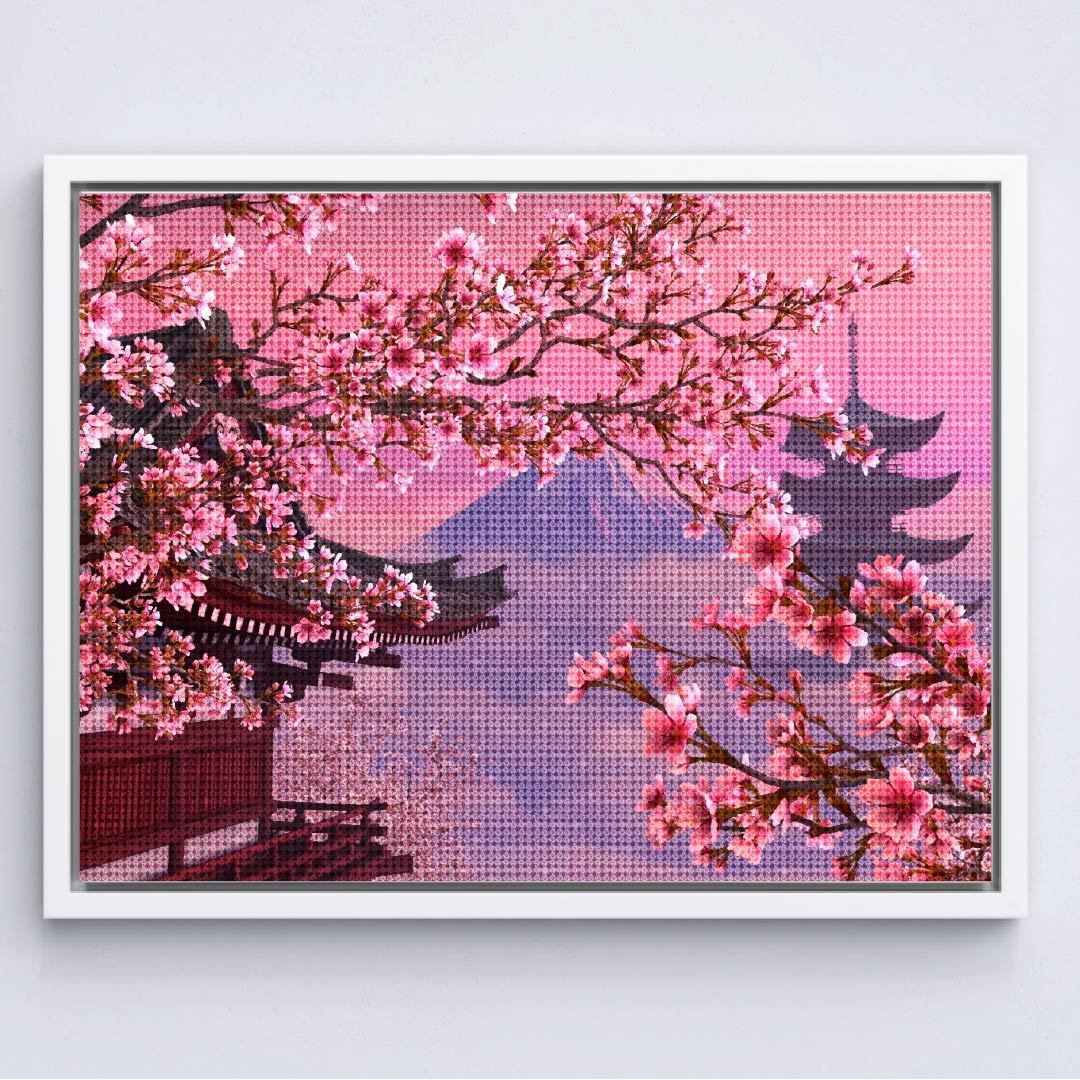 Kit Arte com Diamante - Sakura Japão