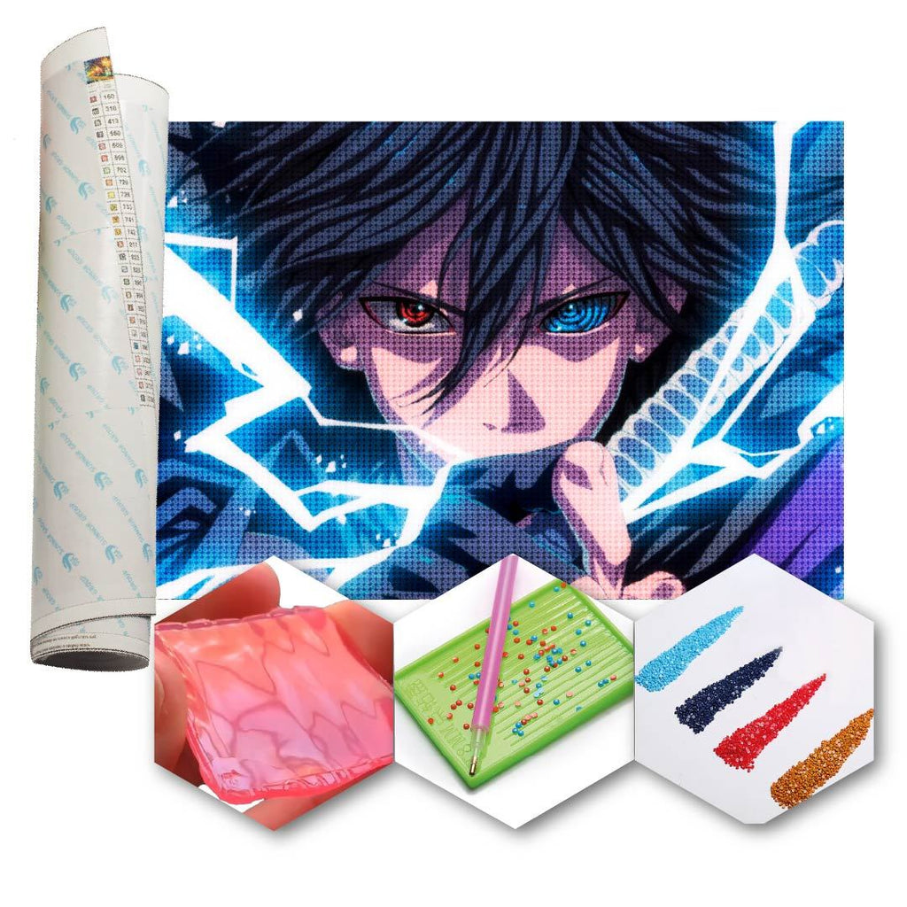 Kit Arte com Diamante - Sasuke Uchiha