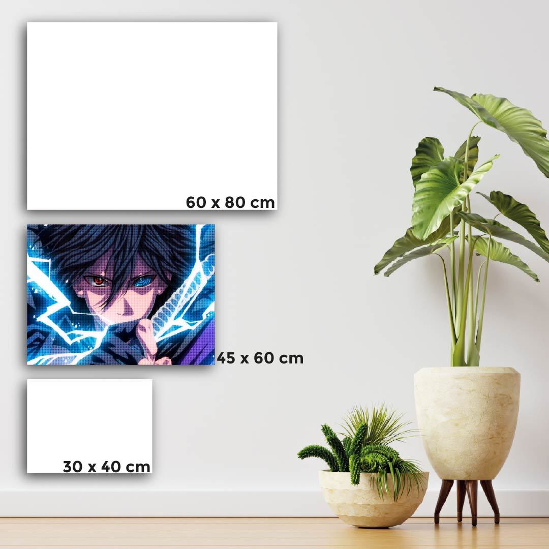 Kit Arte com Diamante - Sasuke Uchiha