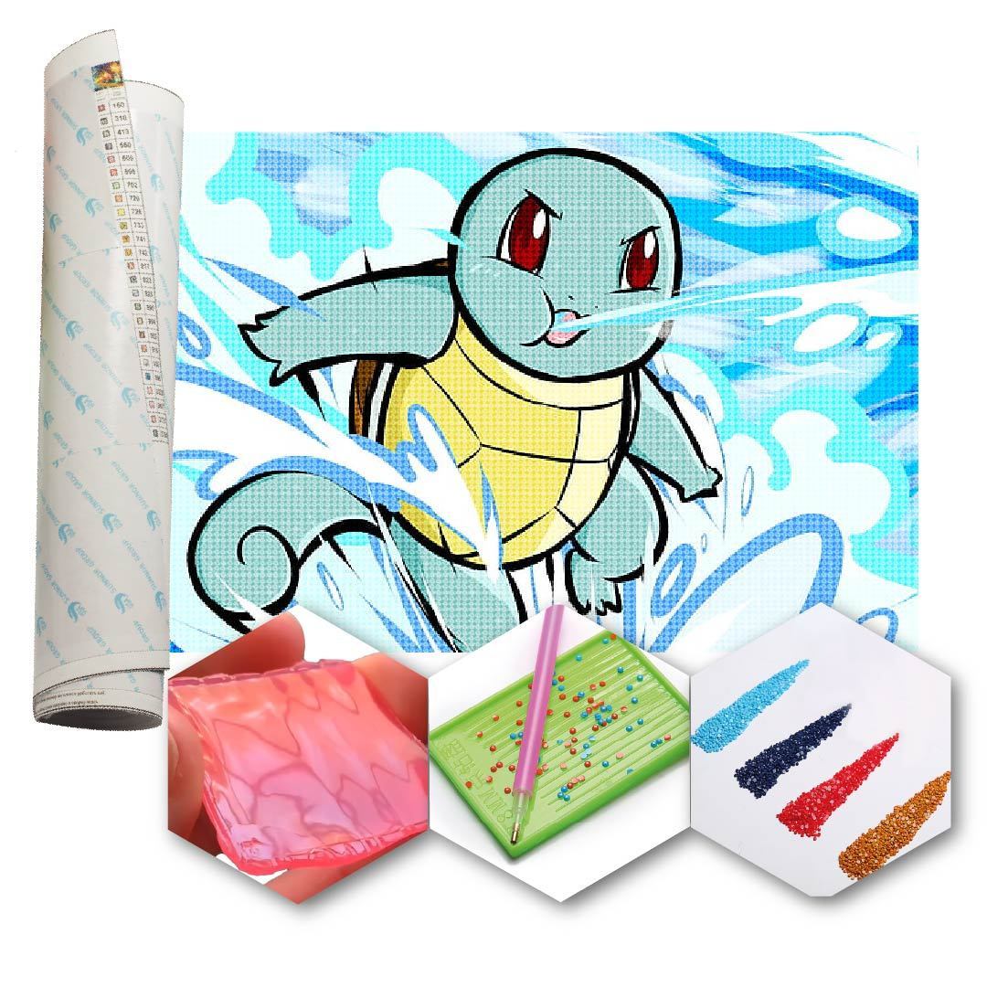 Kit Arte com Diamante - Squirtle