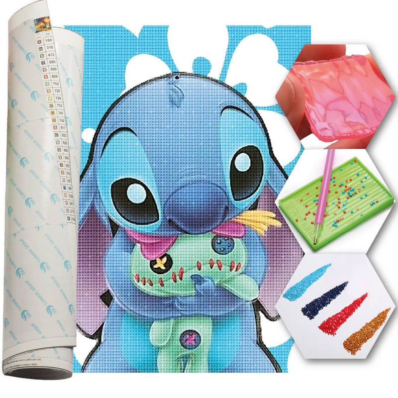 Kit Arte com Diamante - Stitch Hug