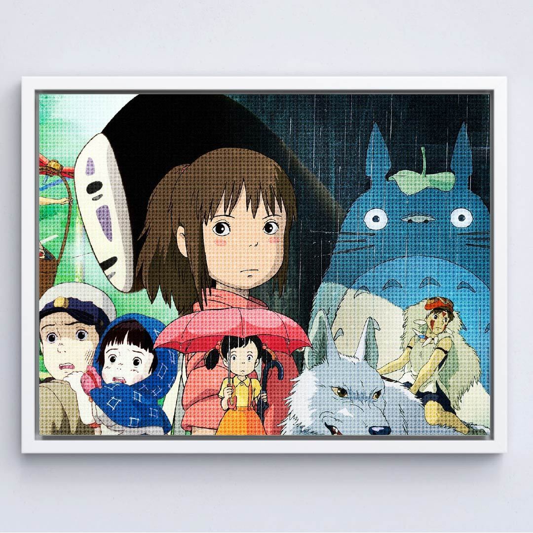 Kit Arte com Diamante - Studio Ghibli