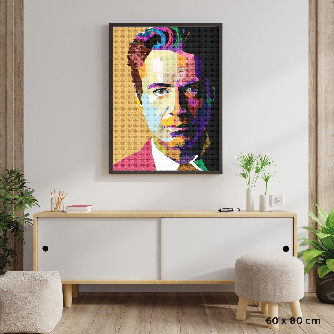 Kit Arte com Diamante - Robert Downey Jr Pop Art