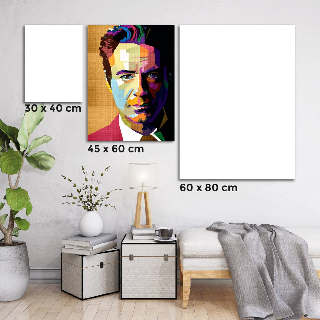 Kit Arte com Diamante - Robert Downey Jr Pop Art