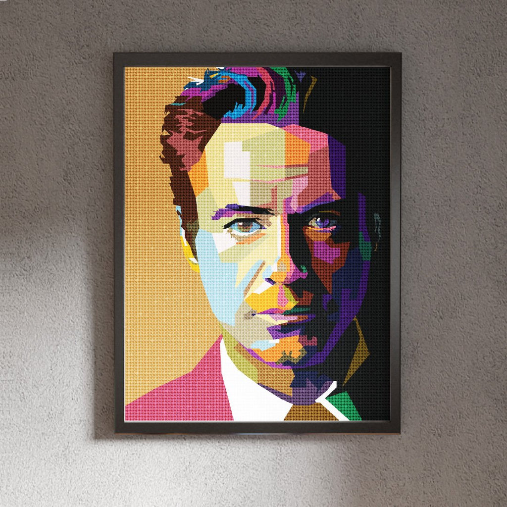 Kit Arte com Diamante - Robert Downey Jr Pop Art