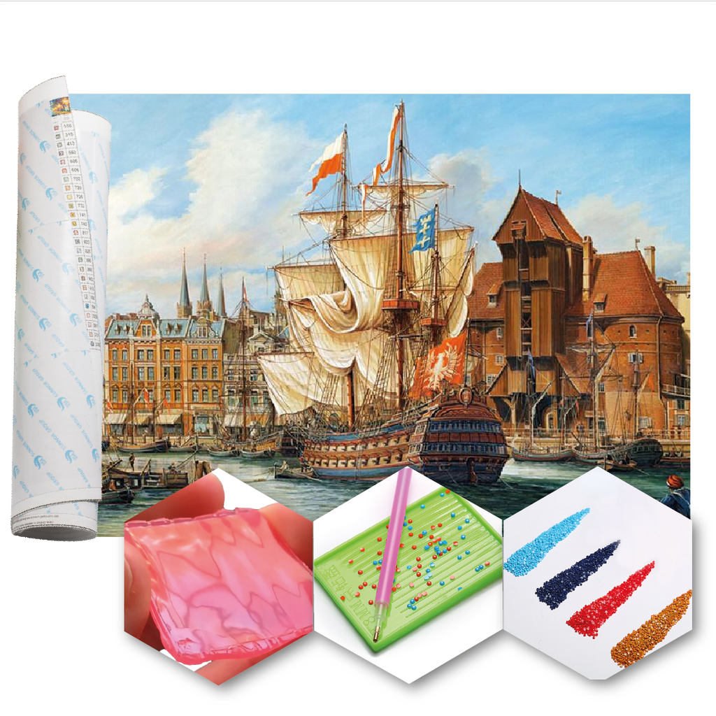 Kit Arte com Diamante - The Old Gdansk