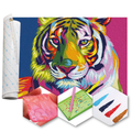 Kit Arte com Diamante - Tigre Psicodélico