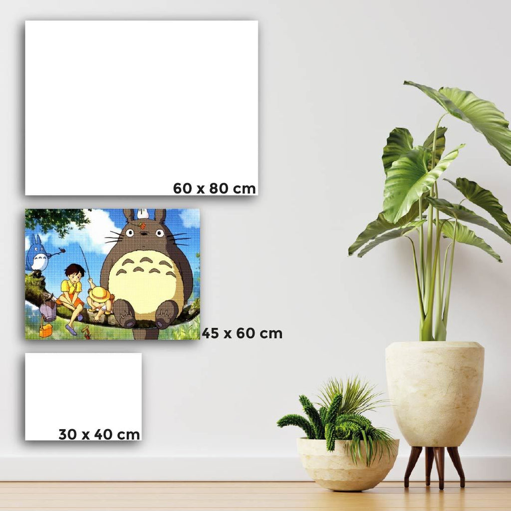 Kit Arte com Diamante - Totoro Na Árvore