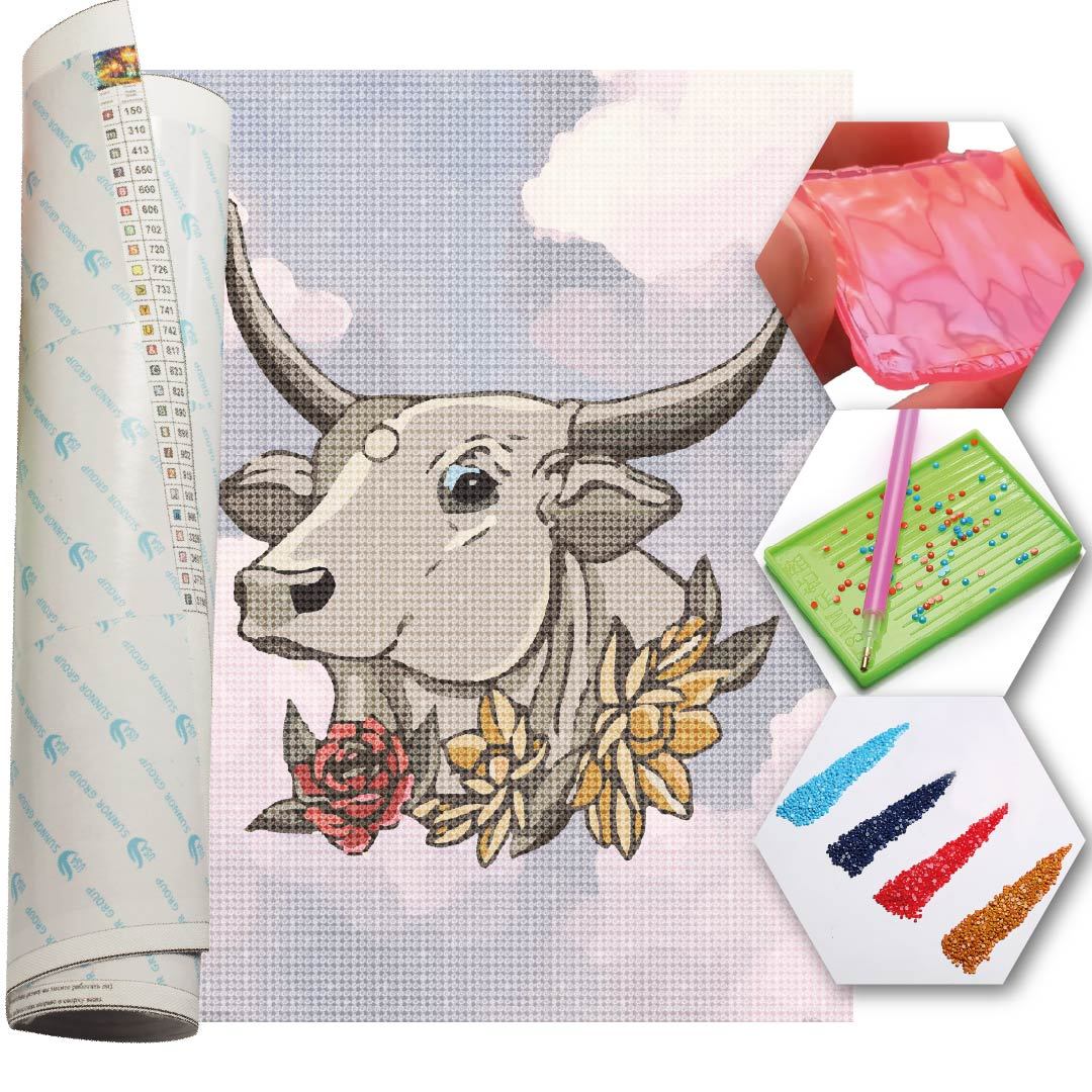 Kit Arte com Diamante - Touro